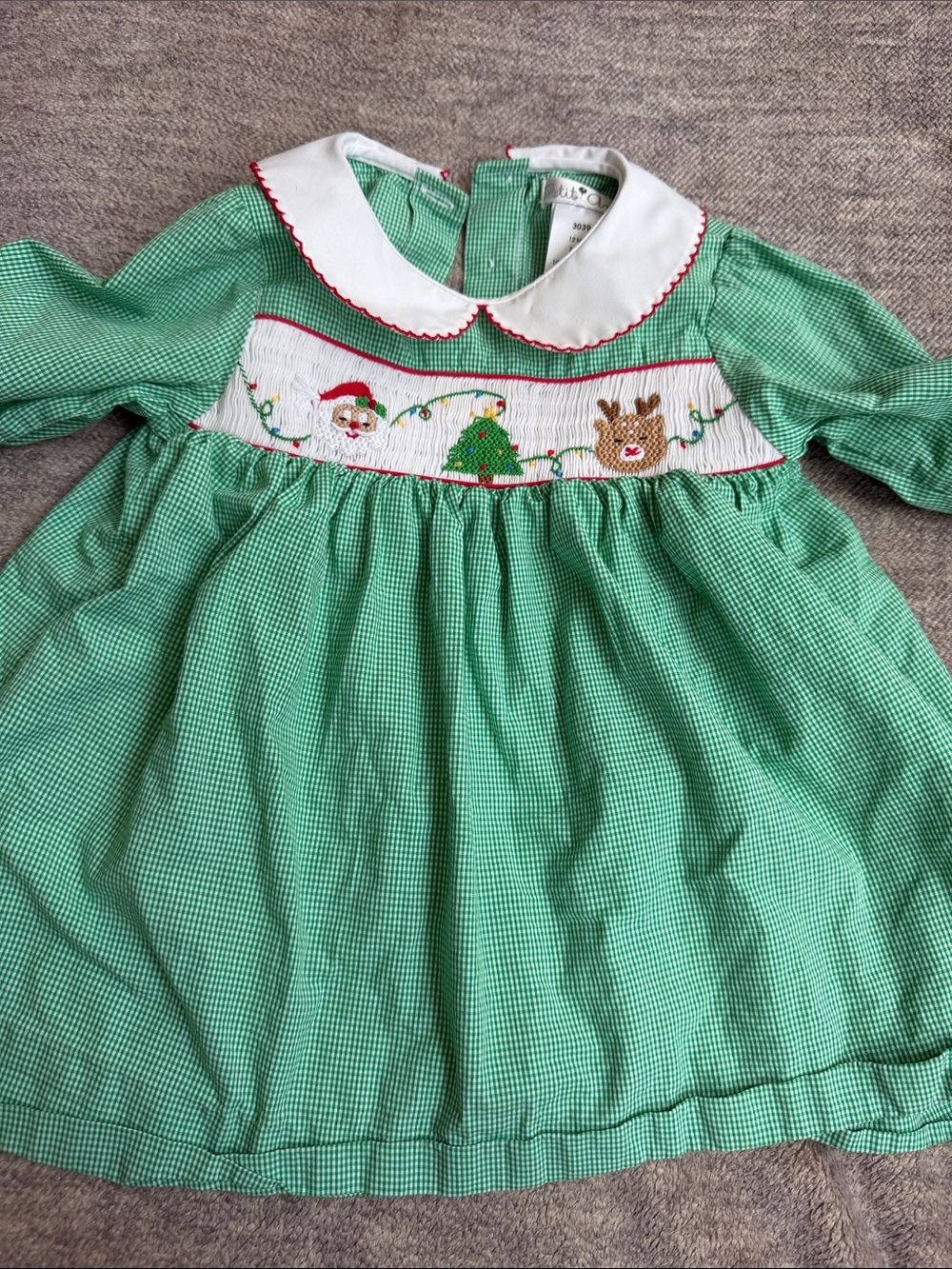 Petit Ami Christmas smock
